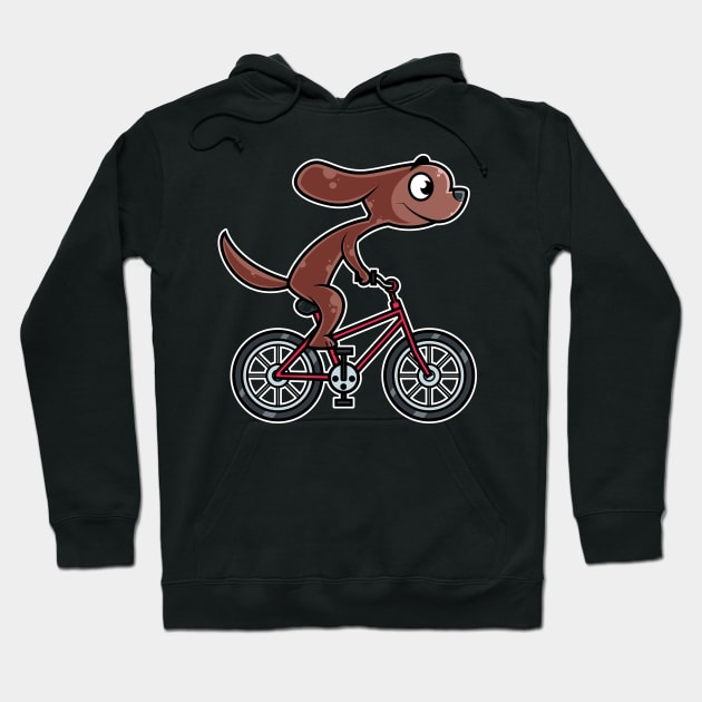 Dog Bicycle Cyclist Cycling design Hoodie by theodoros20